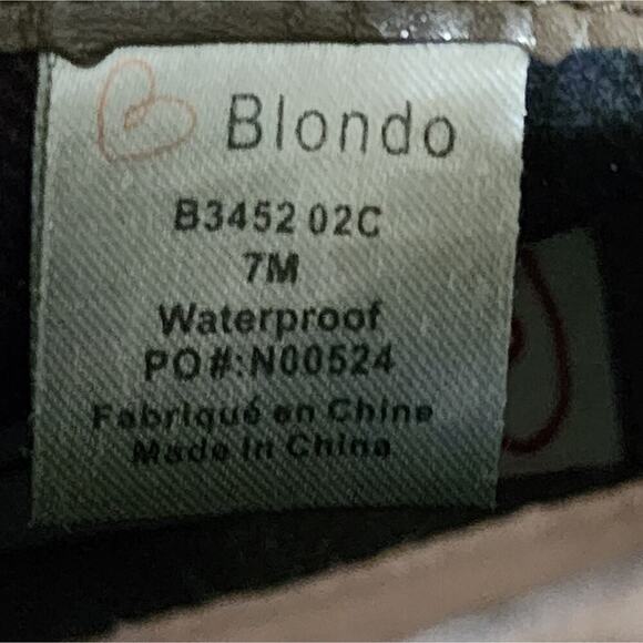 Blondo Verona Waterproof Olive Brown Suede Leather‎ Ankle Boots Womens Size 7M - Picture 9 of 9